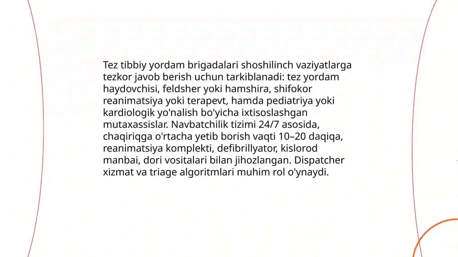 Shoshilinch tibbiy xizmat va ixtisoslashtirilgan markazlar faoliyati 4