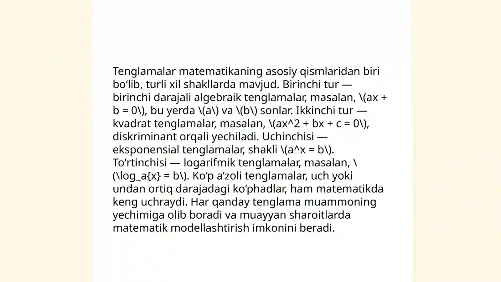 Chiziqli Differensial Tenglamalar 4