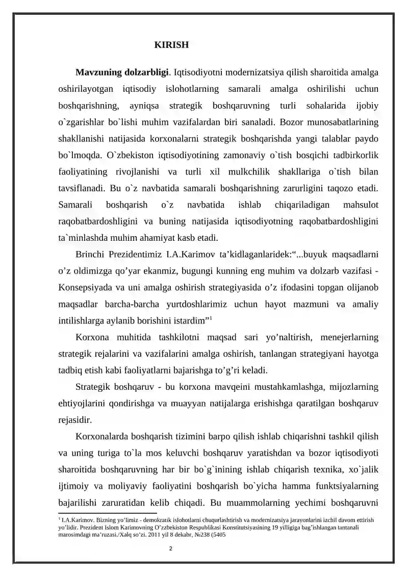 Strategik boshqaruv - Strategiya yaratishning vazifalari 4