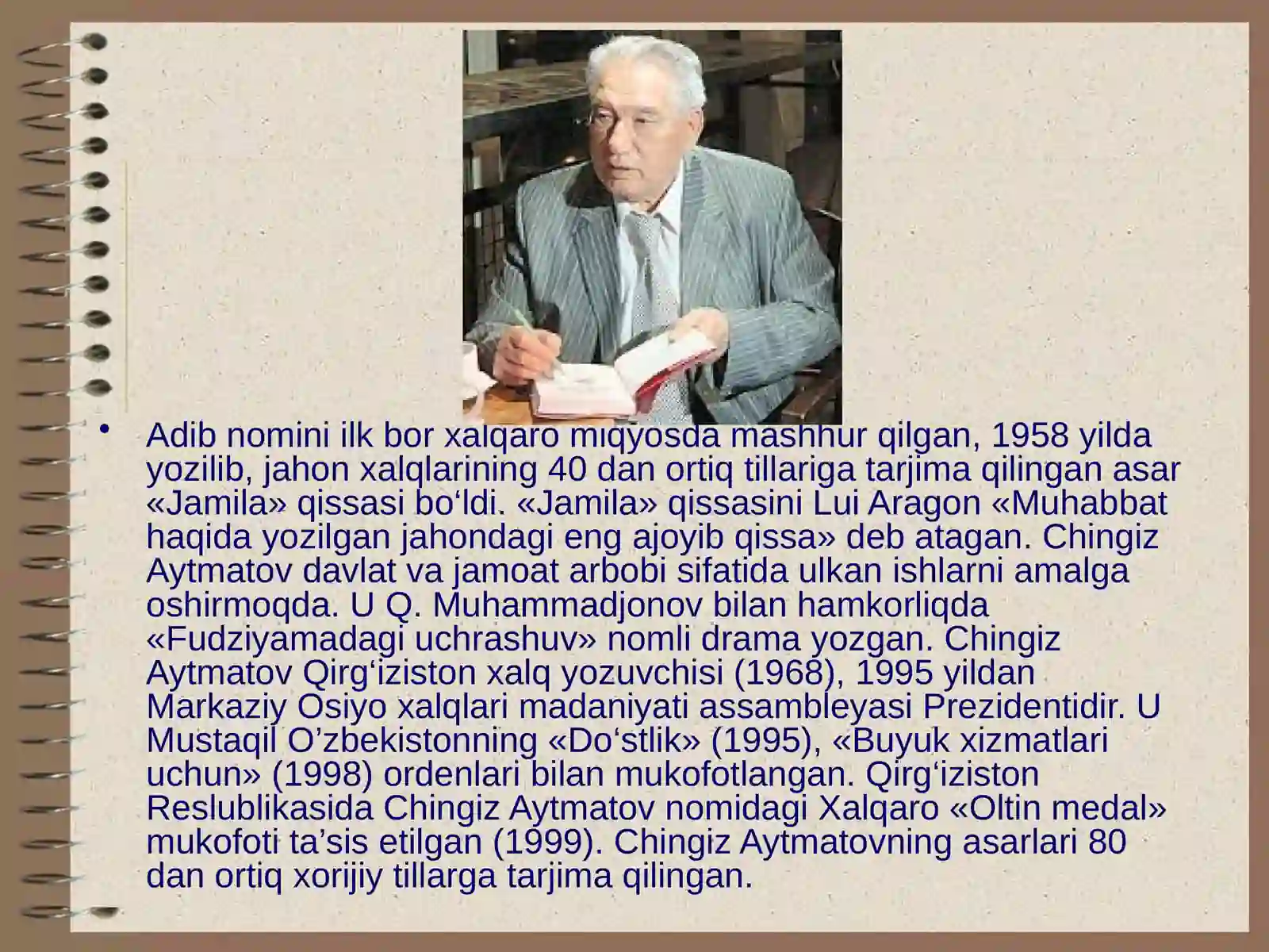 DARS ISHLANMASI "Chingiz Aytmatov" 4