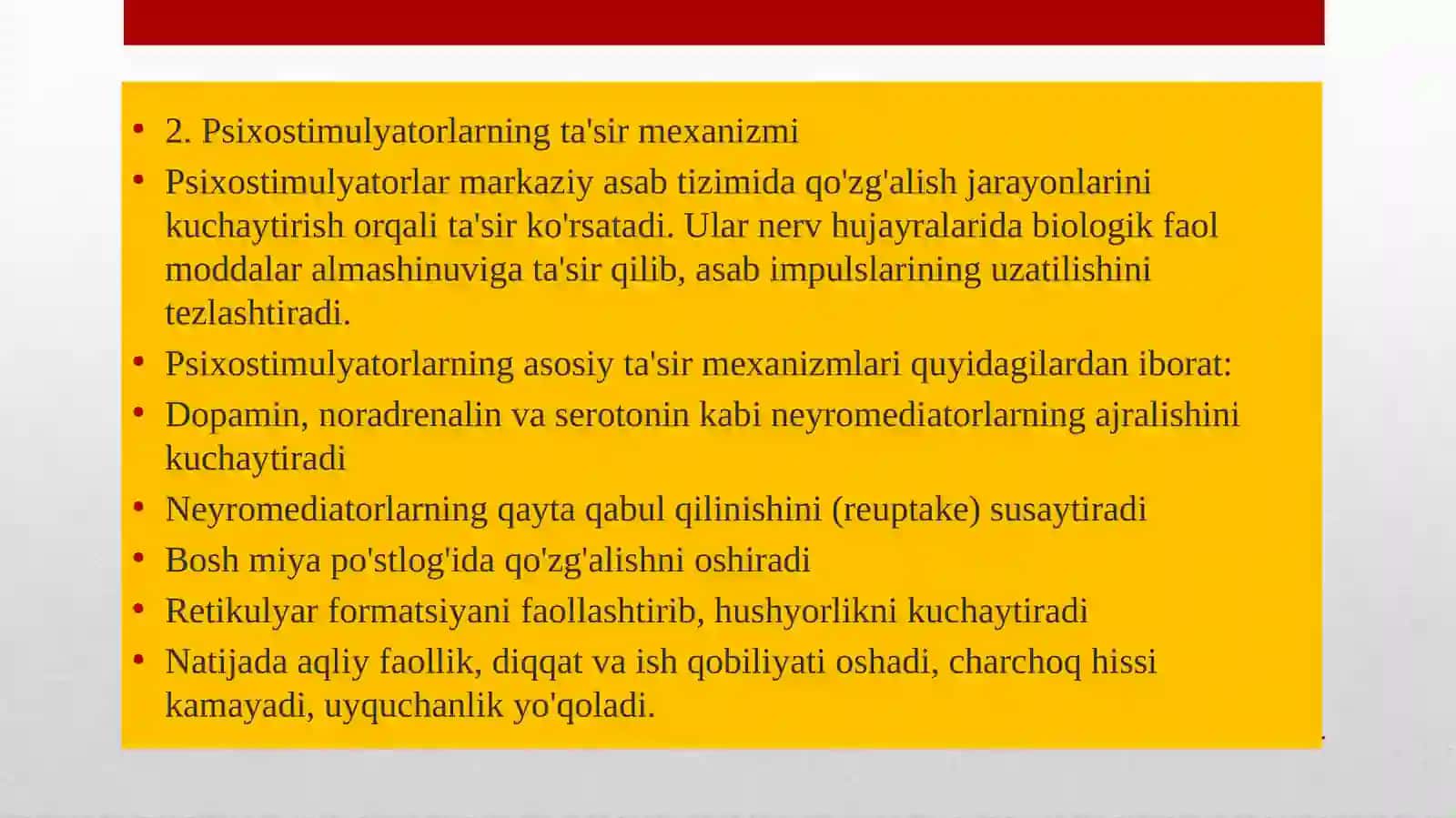 Psixostimulyatorlar va Nootropvositalar 4