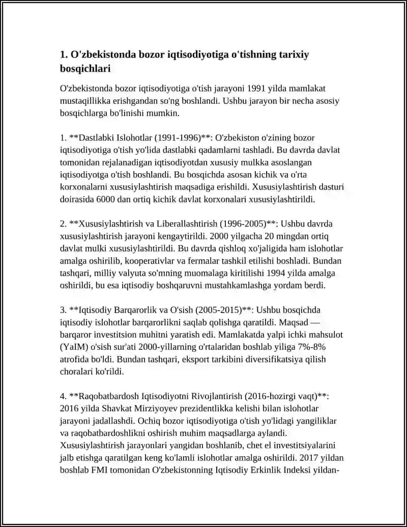 BOZOR IQTISODIYOTIGA OTISH DAVRI VA O'ZBEKISTONDAGI XUSUSIYATLARI 4