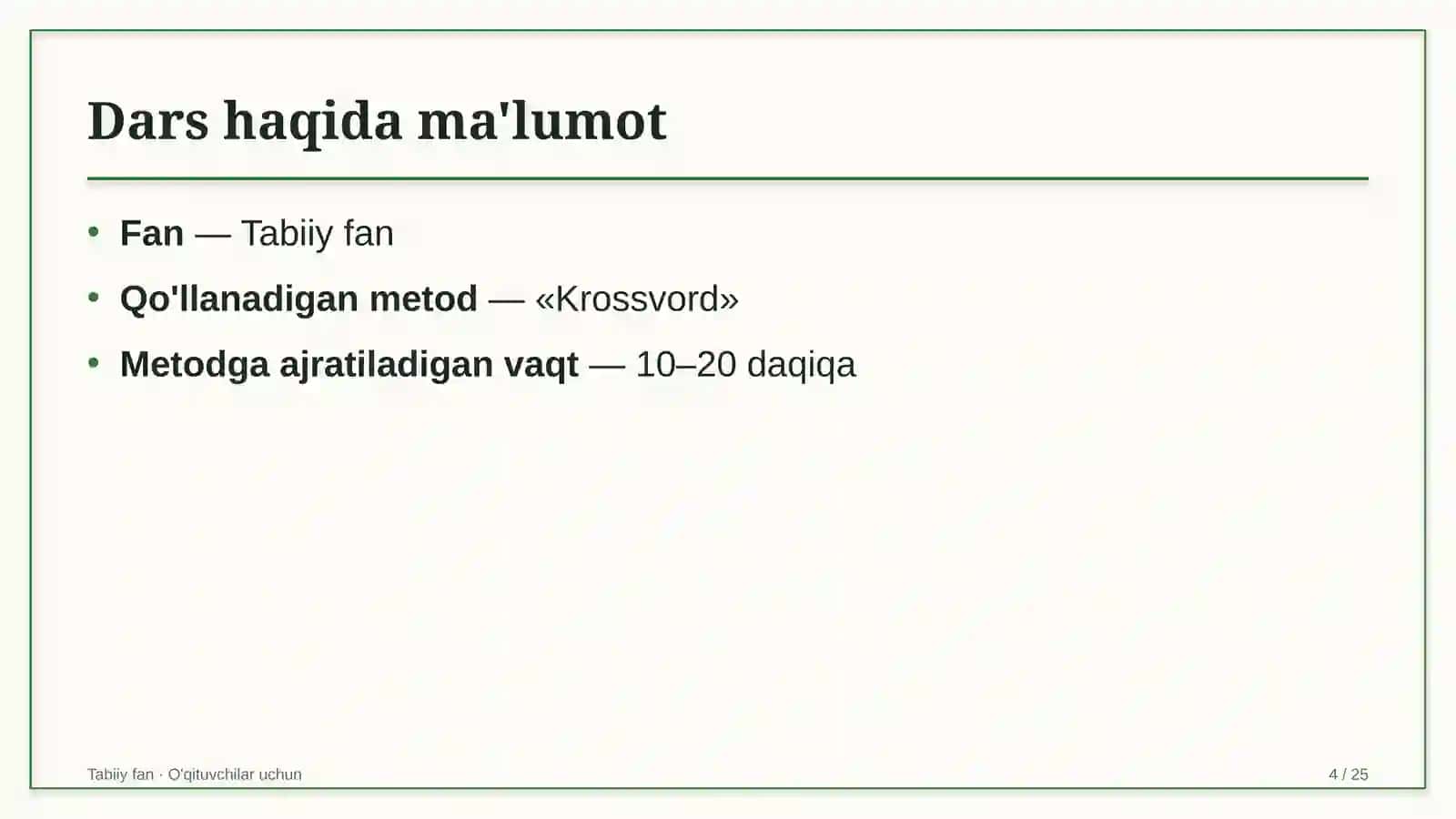 tabiiy fan darslarida krossvord metodidan foydalanish 4197 4