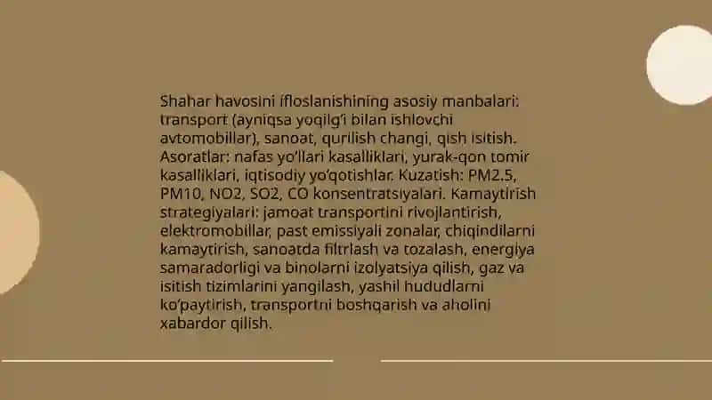 Shaharlashtirishning atrof-muhitga ta'siri 4