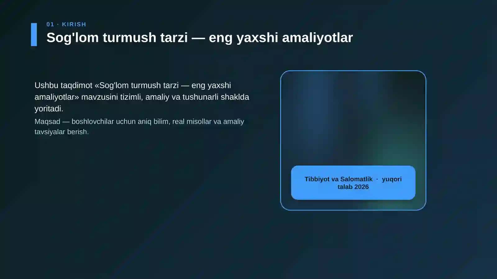 Sog'lom turmush tarzi — eng yaxshi amaliyotlar 4