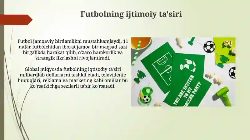 Futbol o'yini haqida 4