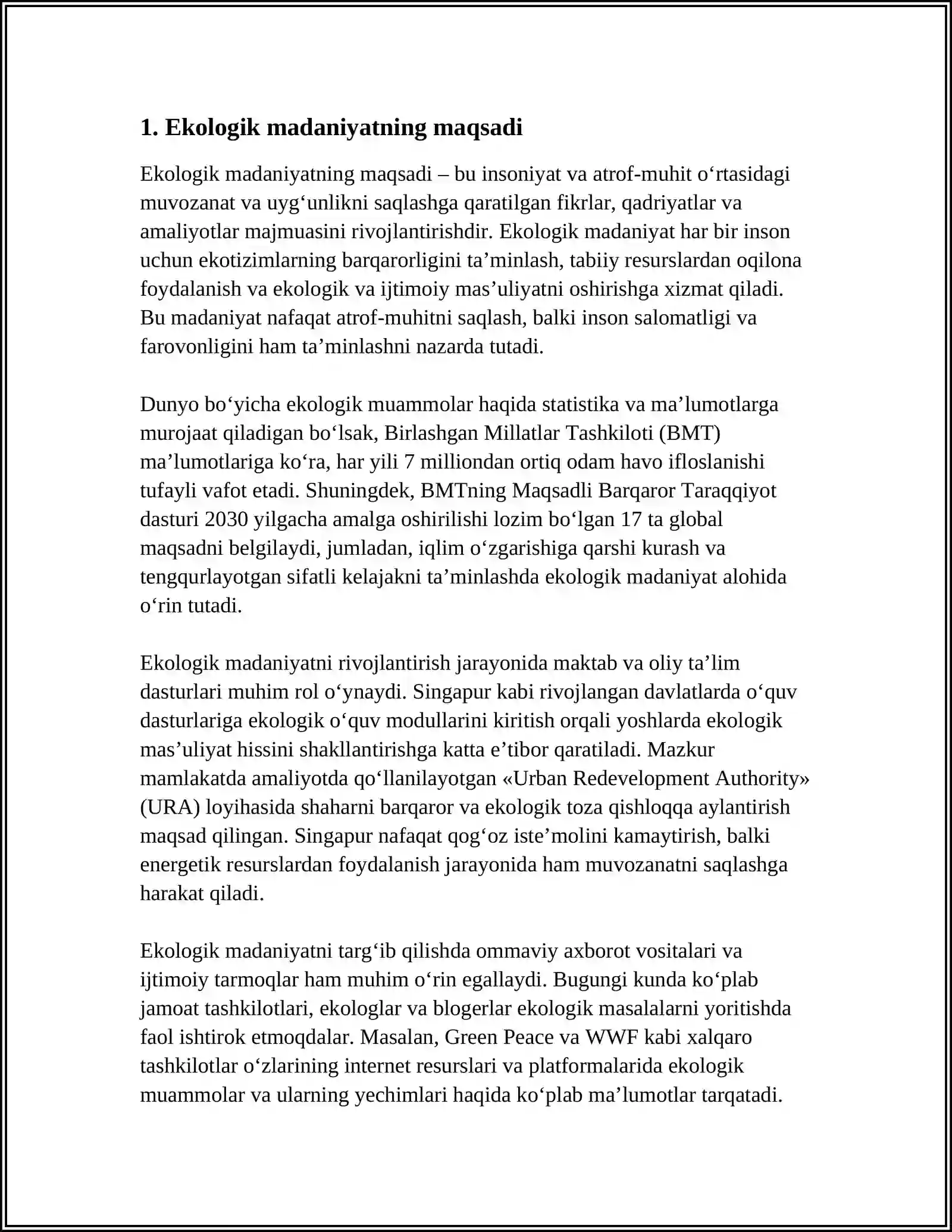 EKOLOGIK MADANIYAT FANINING OBEKTI PEREDMETI VA FUNKSIYALARI 4