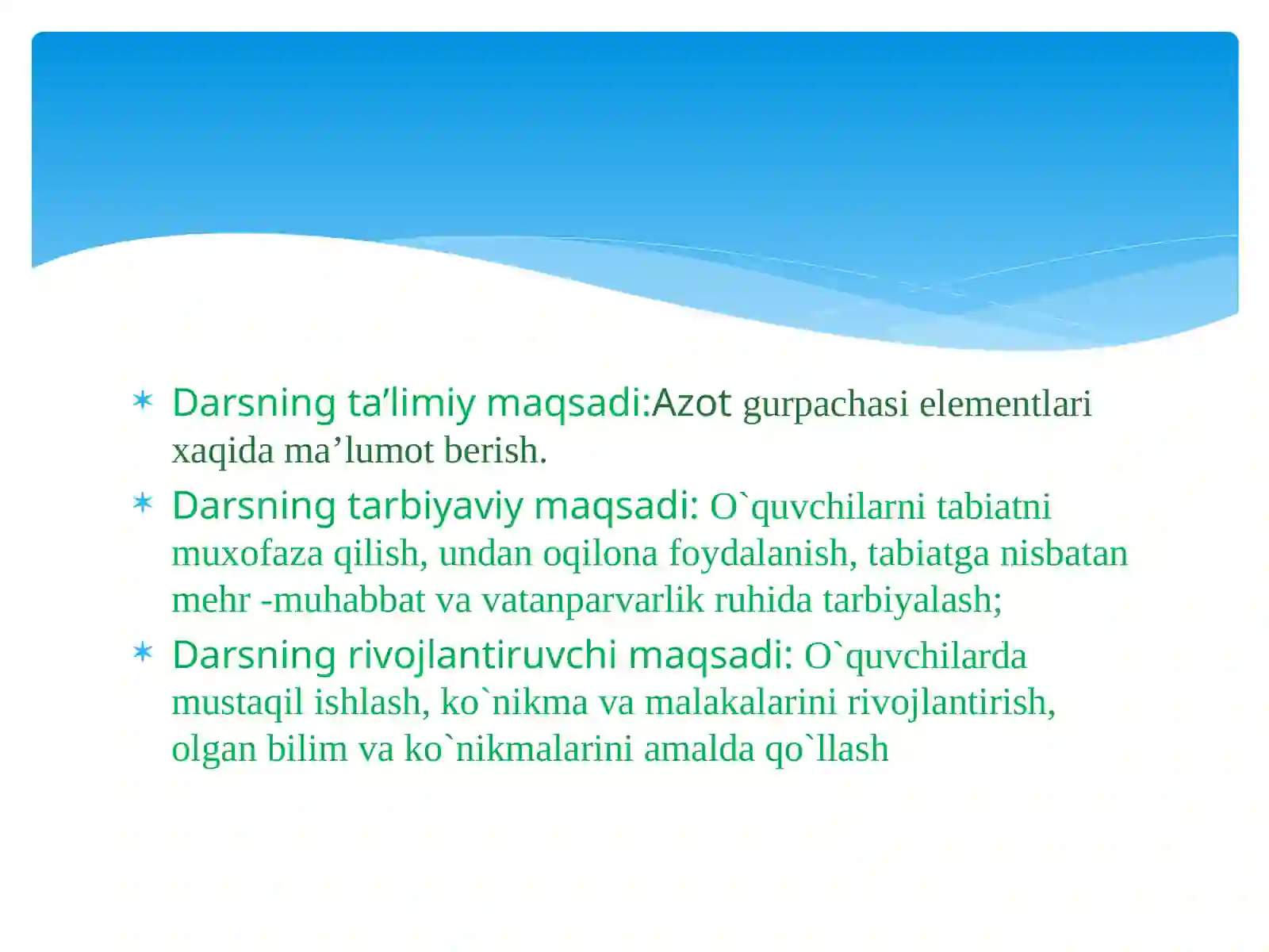 Azot gurpachasi elementlari 4