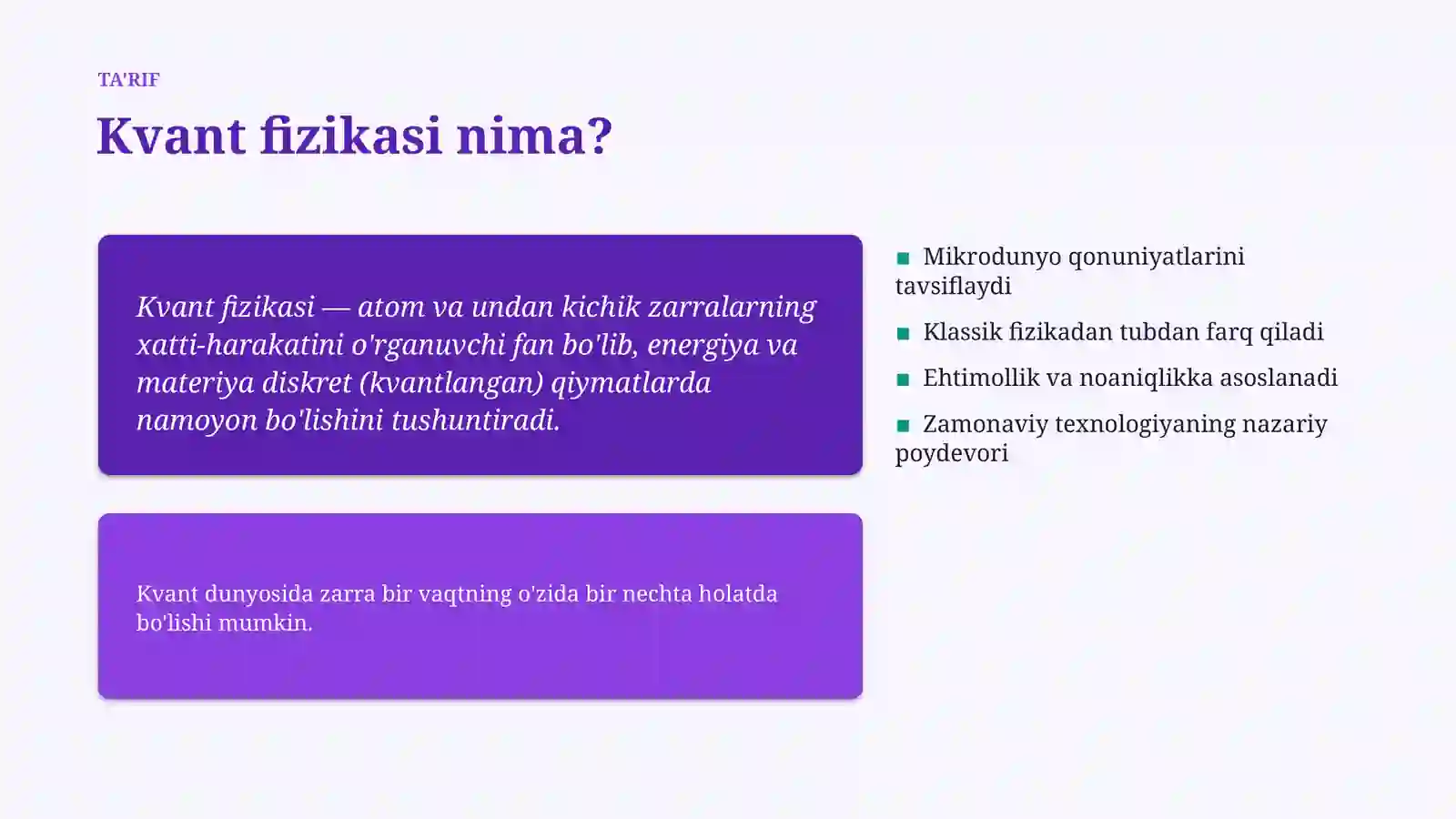 Kvant fizikasi 4