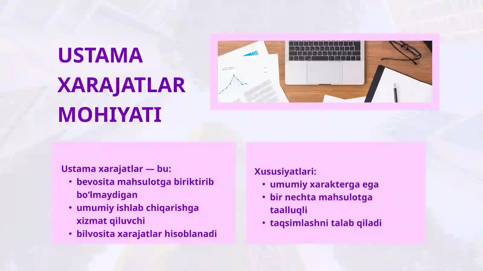 Ustama xarajatlarni taqsimlash 4