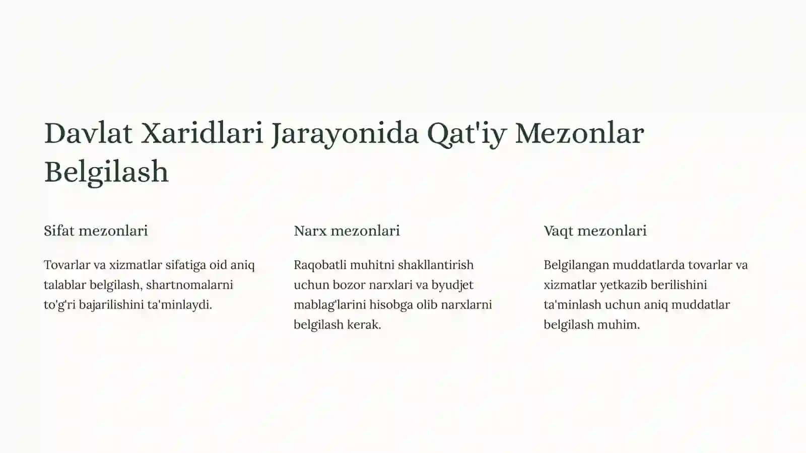 Davlat Xaridlari To'g'risidagi Qonunchilik 4