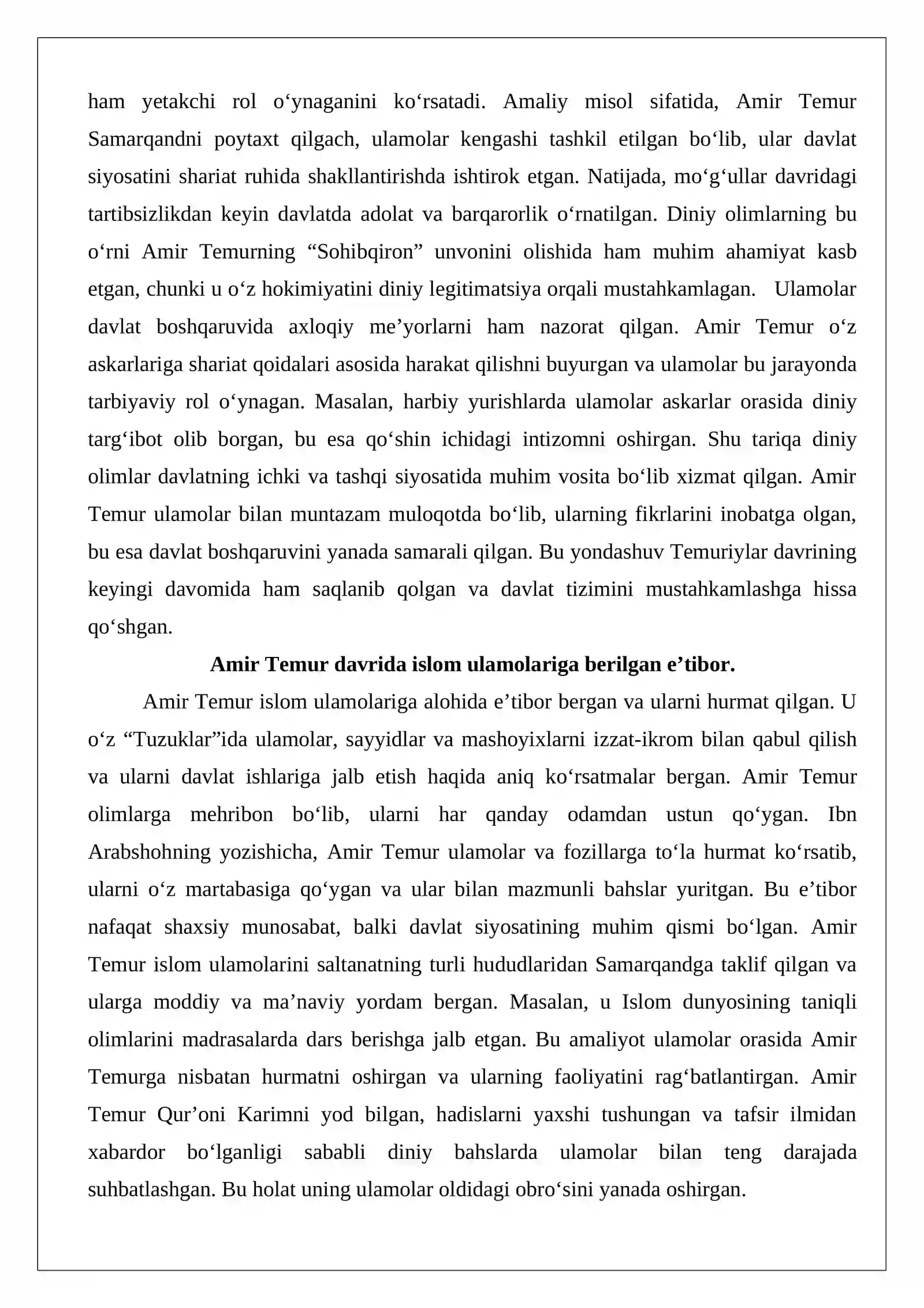 Amir Temur va Temuriylar davrida diniy olimlar 4
