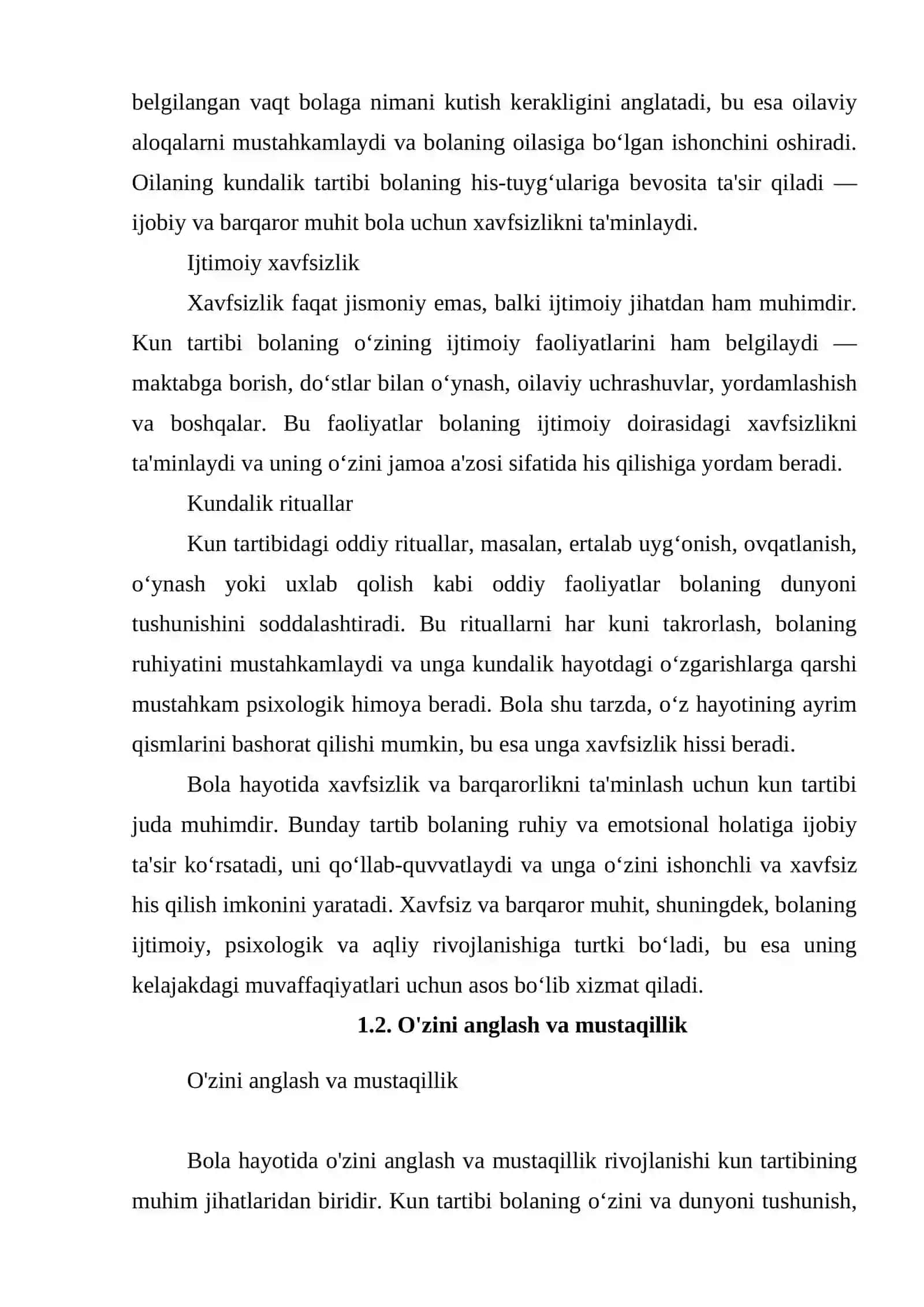 Bola hayotida kun tartibi va uning ahamiyati 4