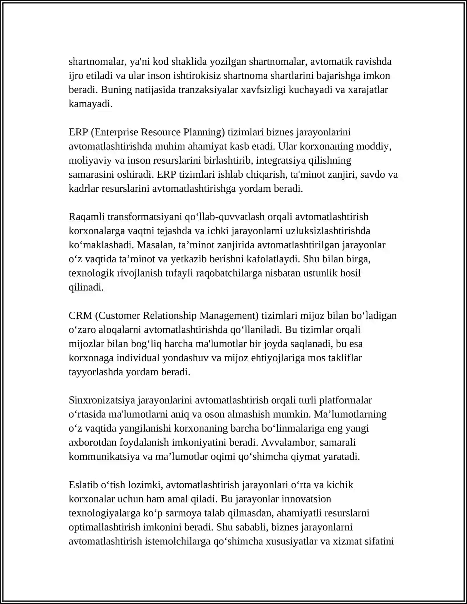 INTERNET TARMOGʻIDA BEZNES JARAYONLANI TASHKIL ETISHI 4