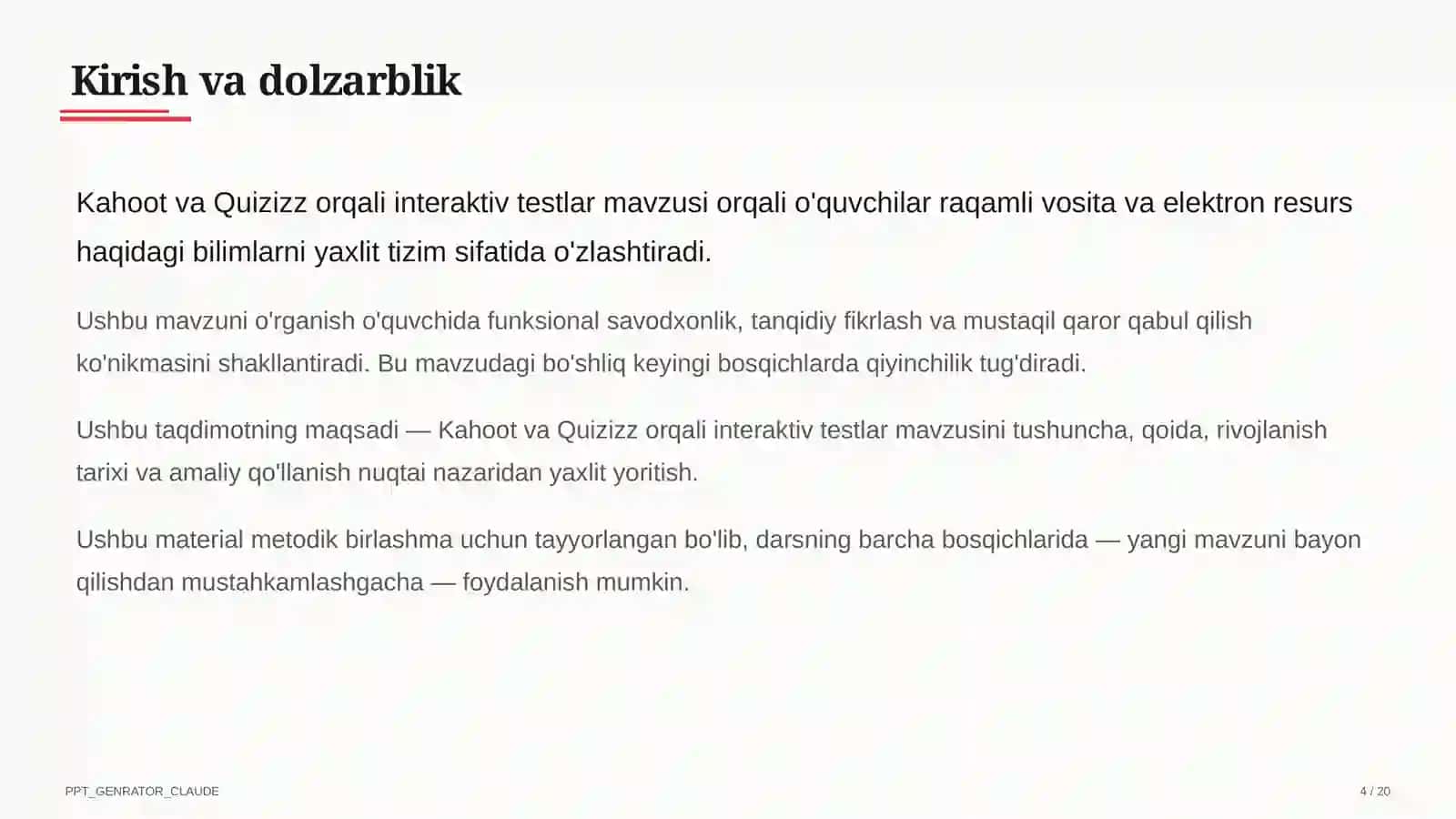 O'qituvchilar uchun: raqamli ta'lim texnologiyalari — metodik birlashma uchun 4