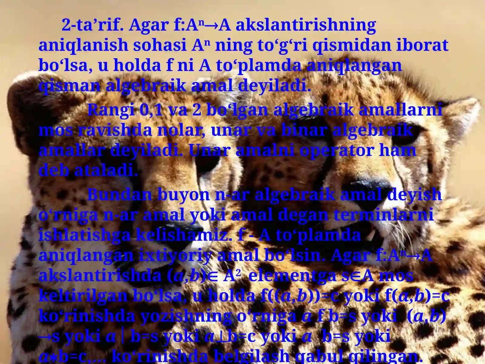 Algebraik amallar 4