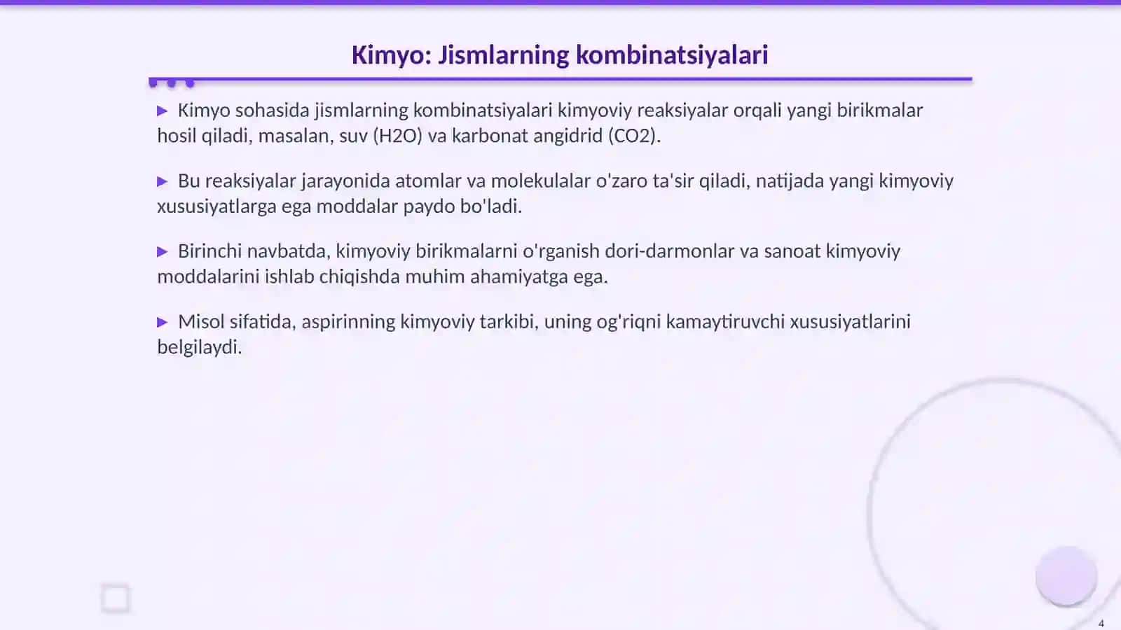 Jismlarning kombinatsiyalari 4