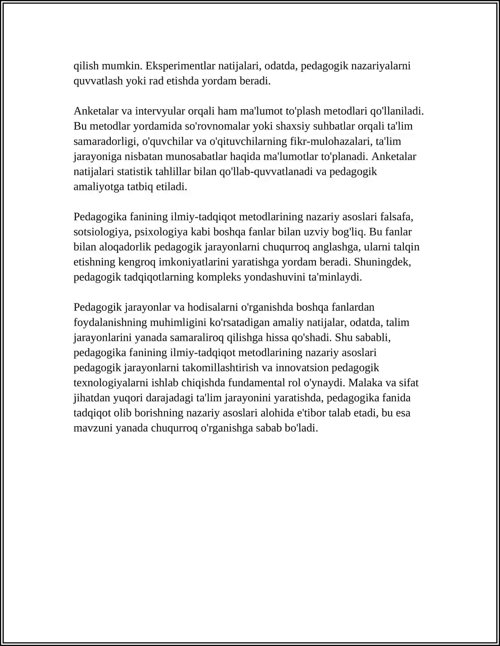 PEDAGOGIKA FANINING ILMIY TADQIQOD METODLARI 4