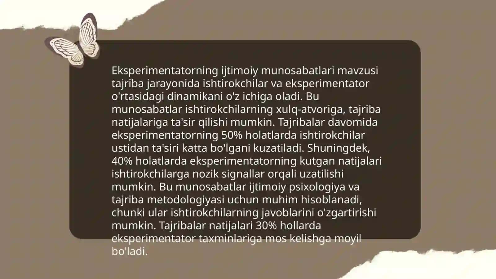 Eksperiment oʻtkazish eksperimentator,uning shaxsi va faoliyati 4