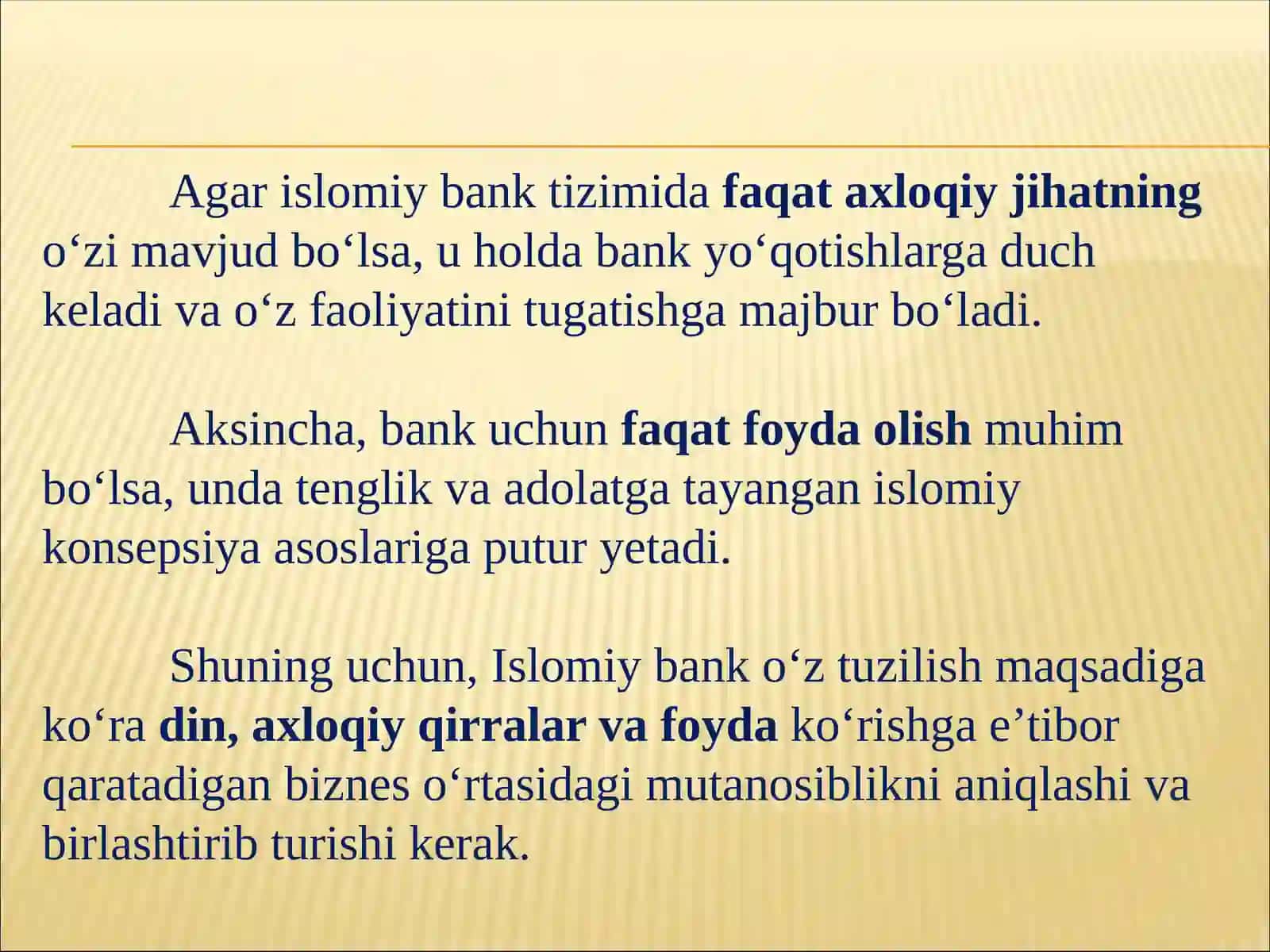 Islombanktizimi, uning elementlari va munosabatlari 4
