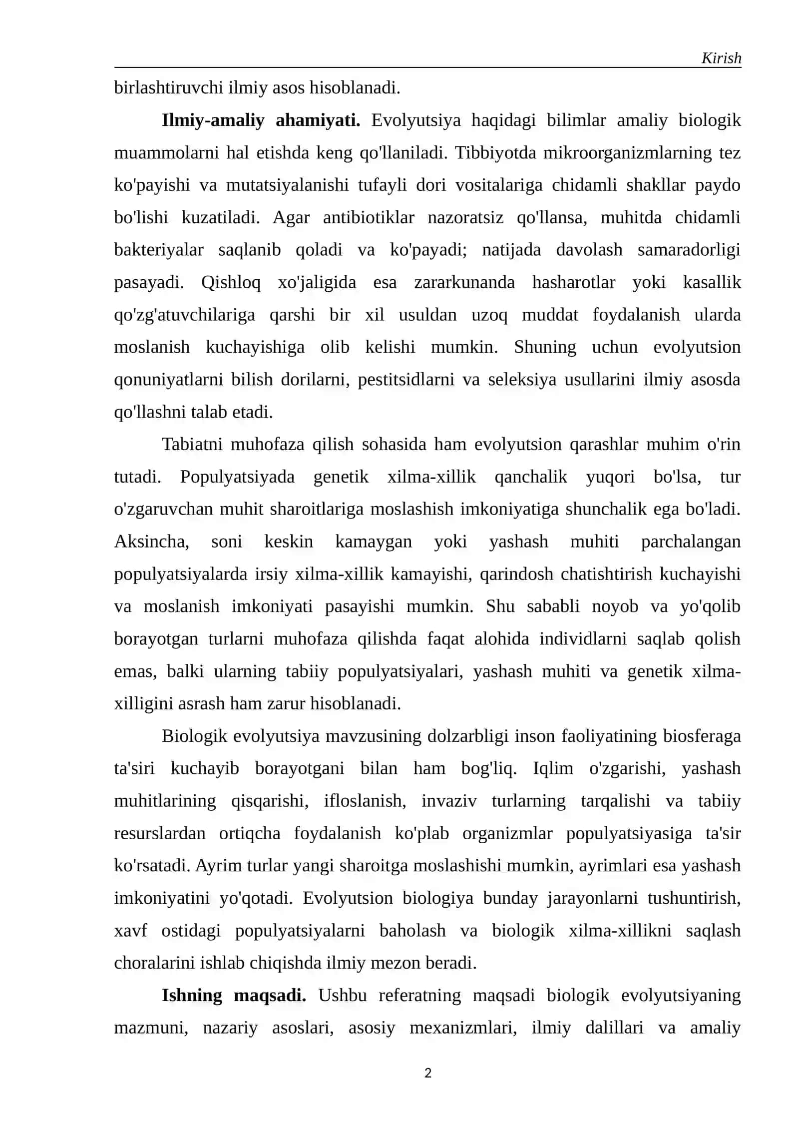 Biologik evolyutsiya 4