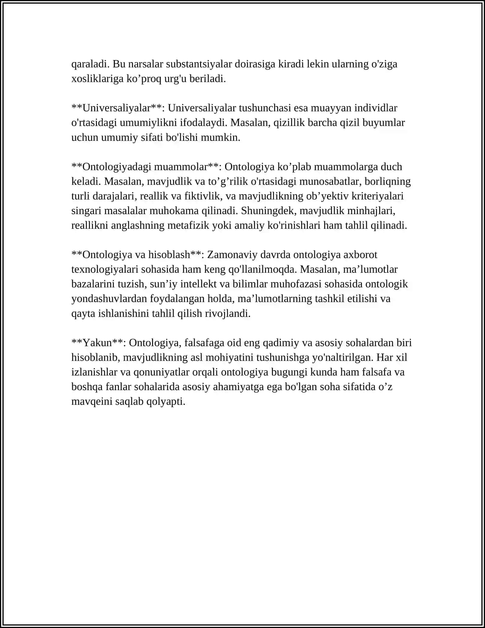 NOKLASSIK ONTOLOGIYANING YOʻNALISHLARI VA MOHIYATI 4