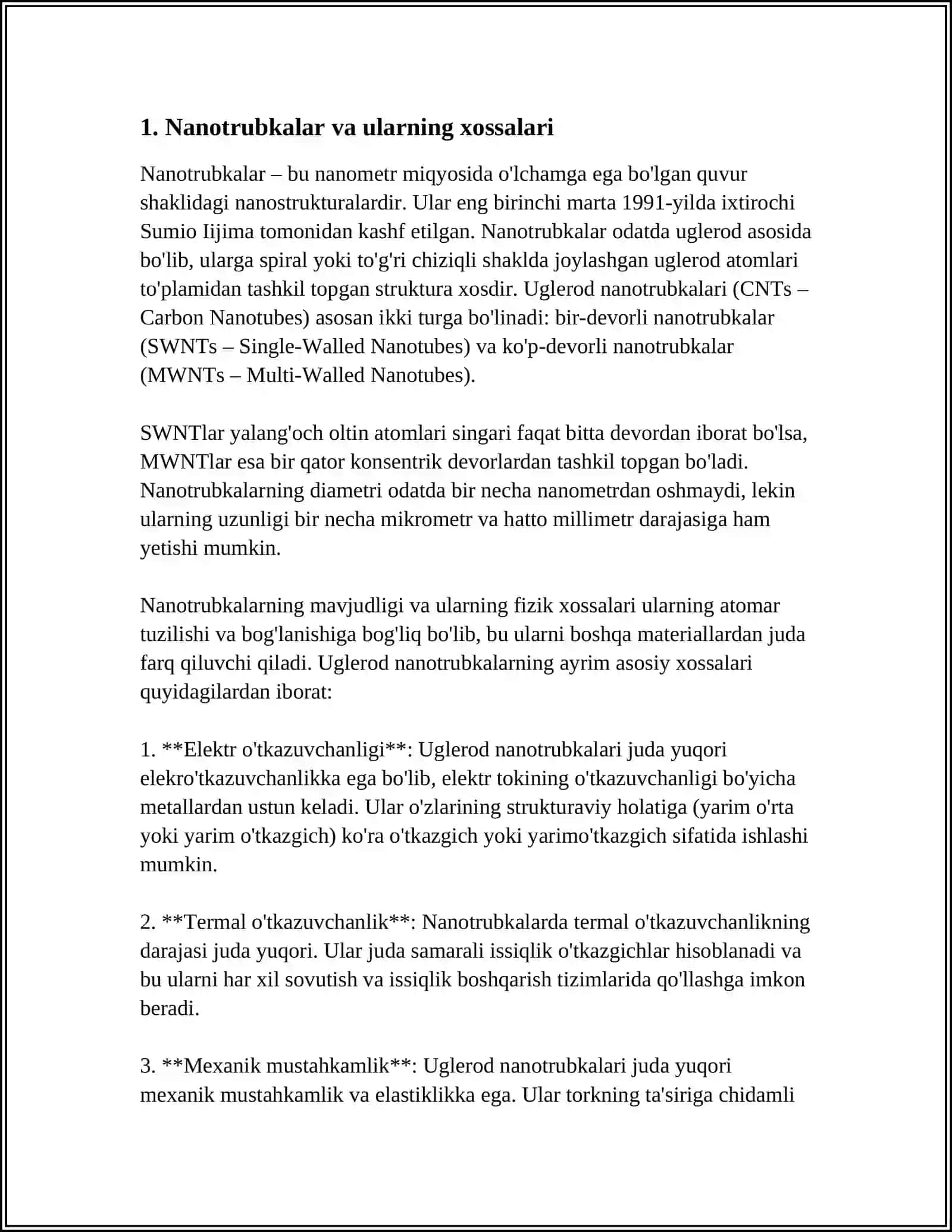 KIMYOVIY SENSORLARDA NANOTRUBKALARNI QOʻLLANILISHI 4