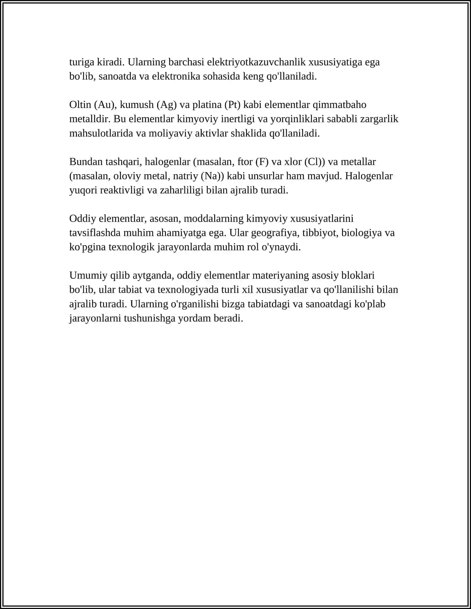 ODDIY ELEMENTLI TTM MAVZUSIDA 4