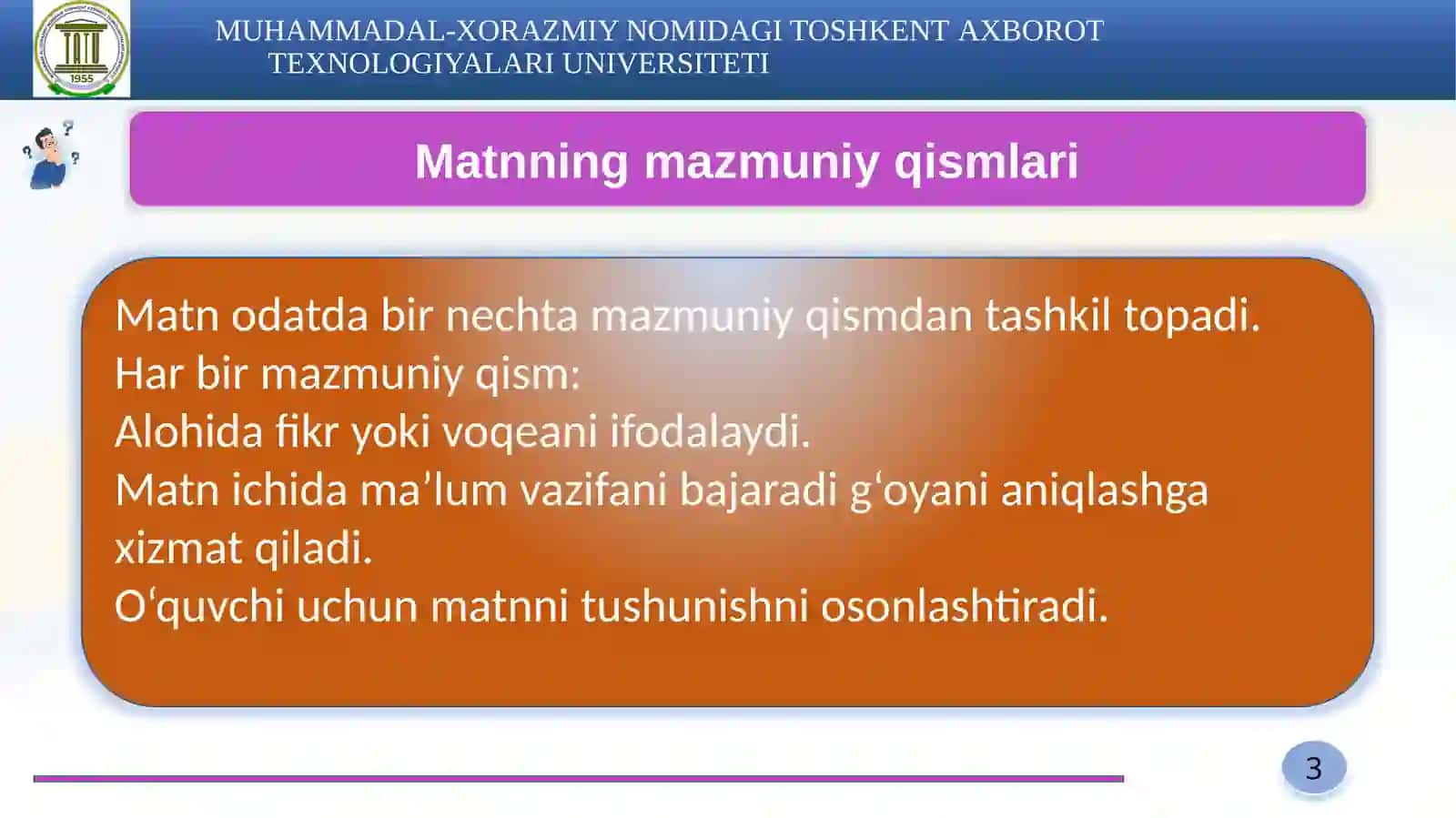 matnni manoviy qismlarga bolish prizintatsiya 4