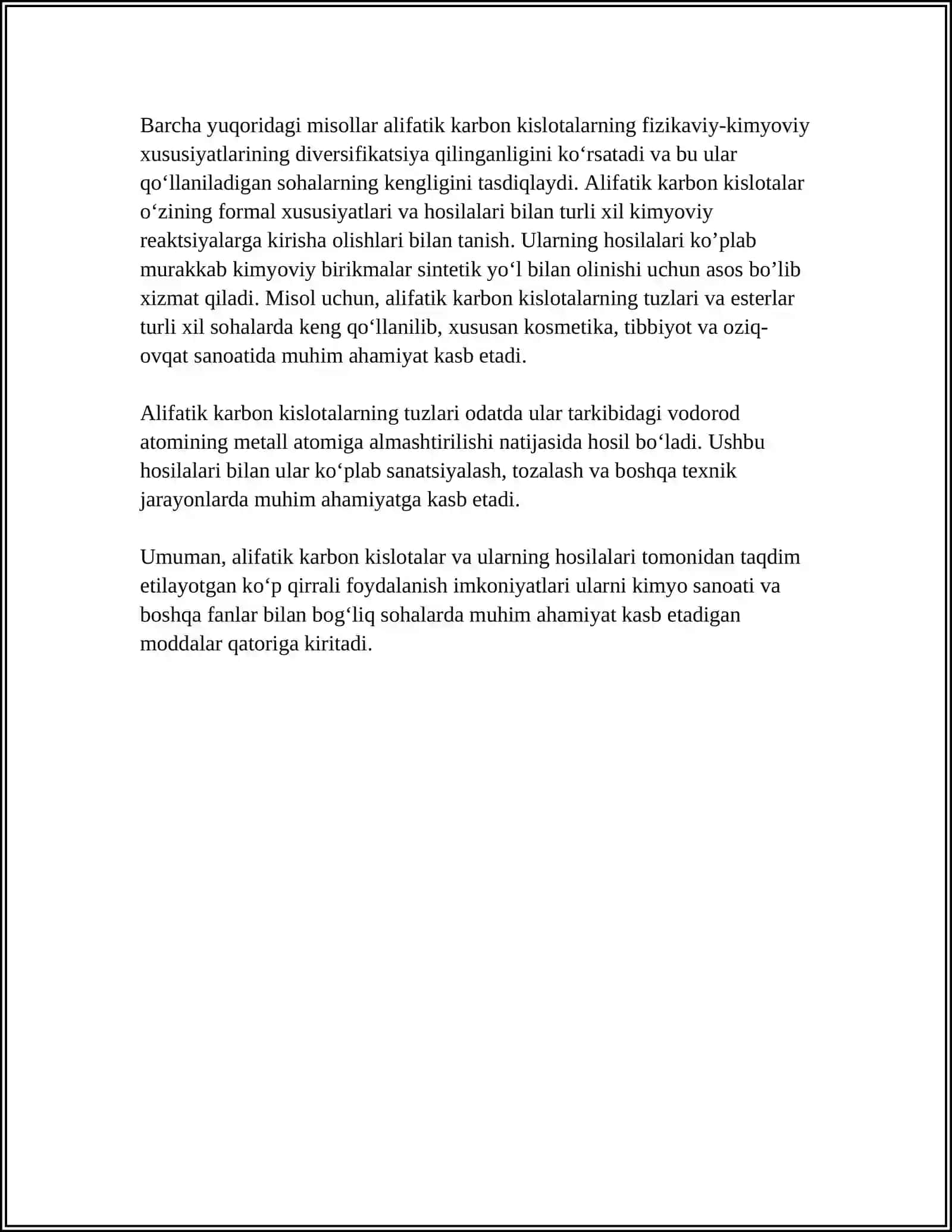 YEVROPA FARMAKOPEYASINING TARKIBIGA KIRGAN ALIFATIK KARBON KISLOTALAR HOSILALARI VA ULARNING TARKIBI 4