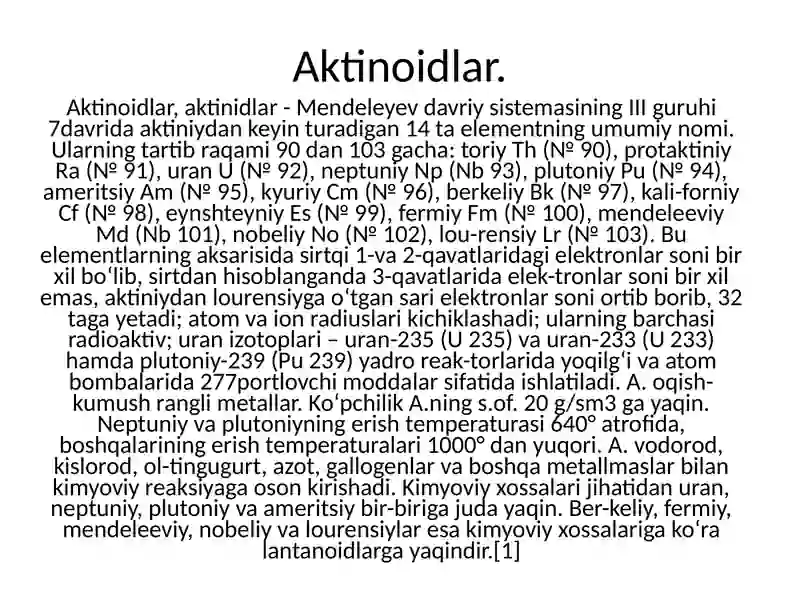 Aktinoidlar 4