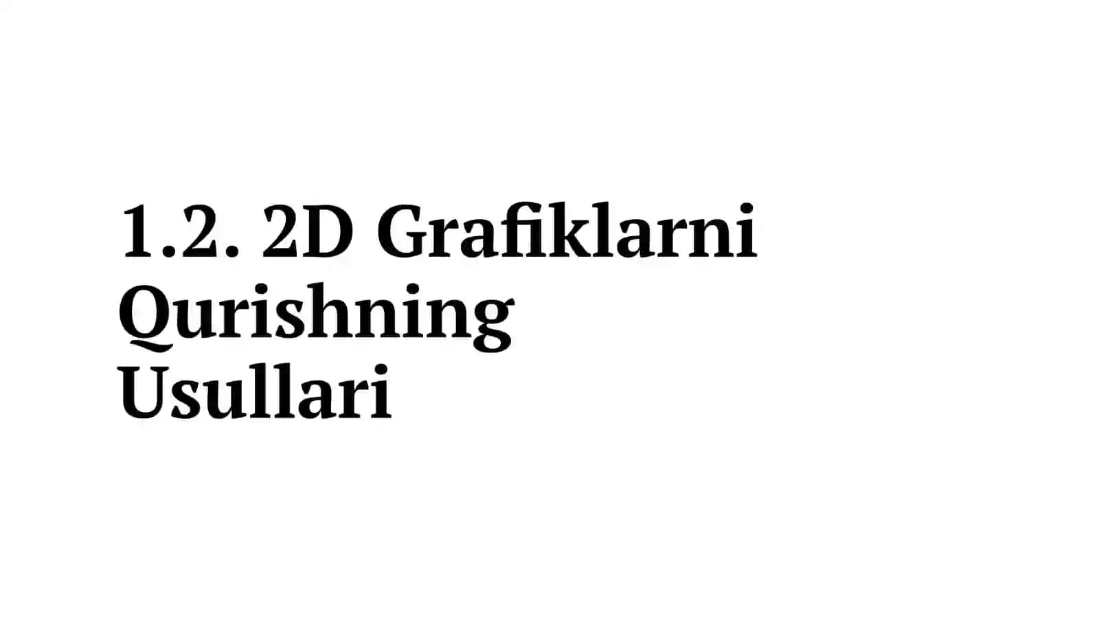 2D Grafiklarni Qurish 4