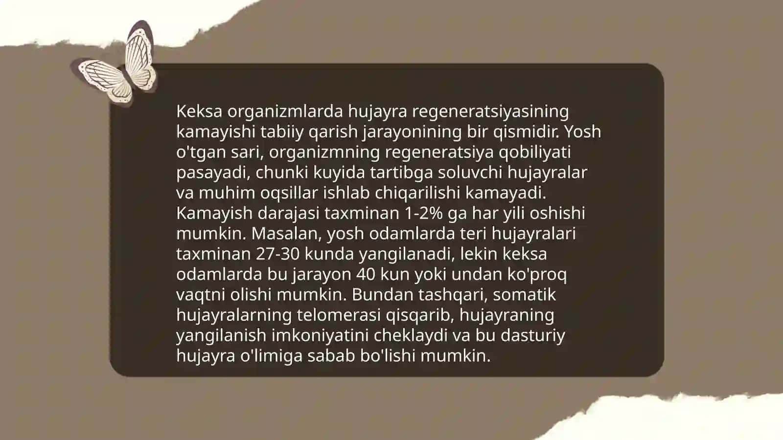 Keksa bemor. Keksa organizmlarning fiziologik xususiyatlari 4