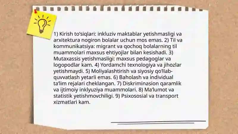 Chet elda alohida yordamga muhtoj bolalarning inklyuziv taʼlimi 4