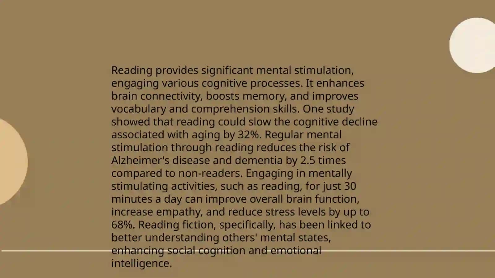 The benefits of Reading 4