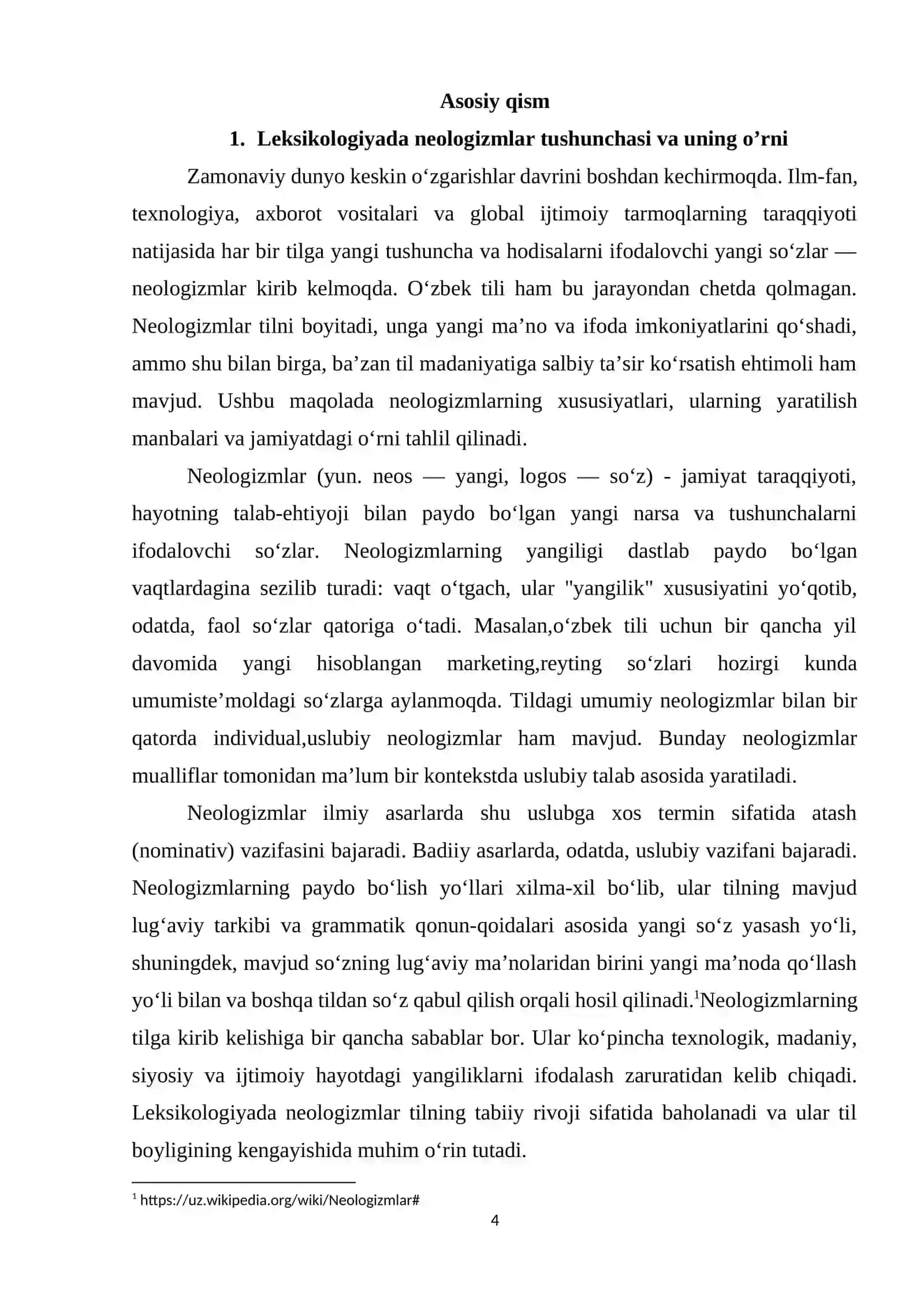 Ingliz va oʼzbek tillarida neologizmlar 4