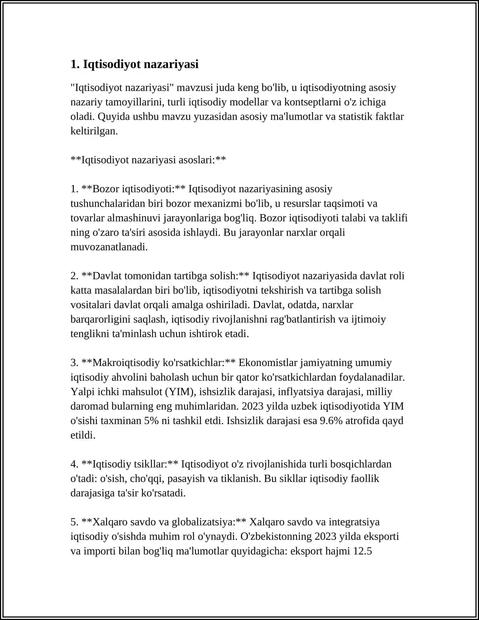 Iqtisodiyot nazariyasi 4