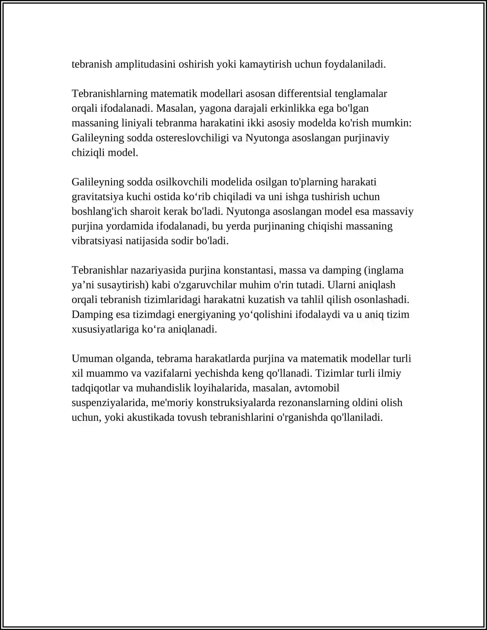 TEBRAMA HARAKAT MATEMATIK VA PURJINA HARAKAT 4