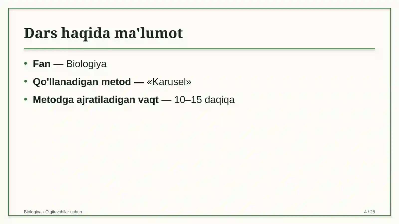 biologiya darslarida karusel metodidan foydalanish 6915 4