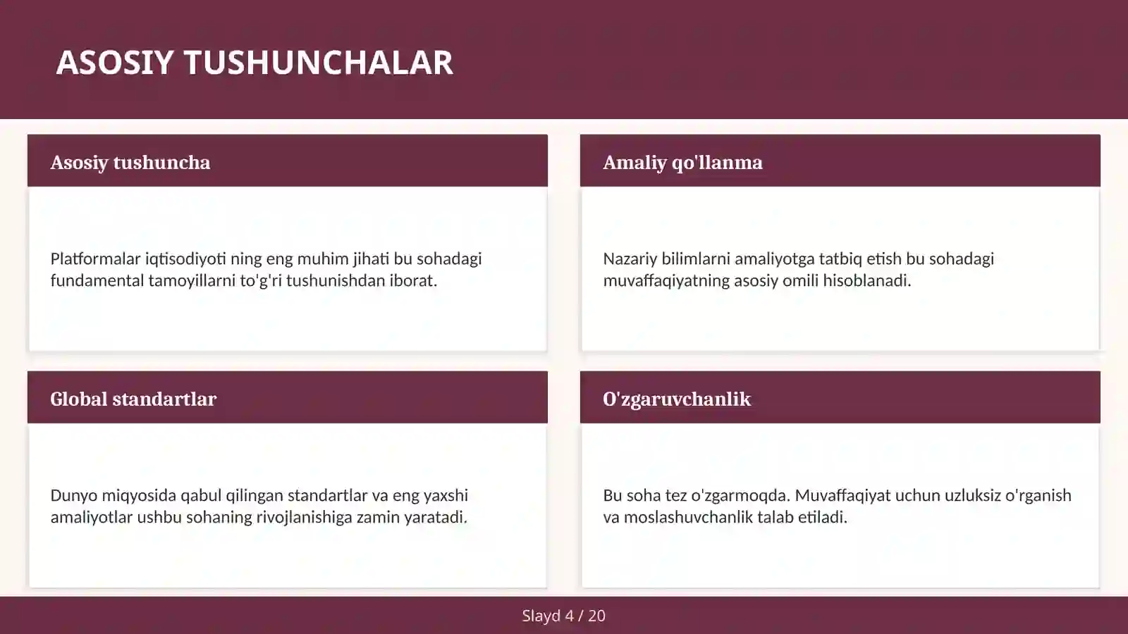 PLATFORMALAR IQTISODIYOTI 4