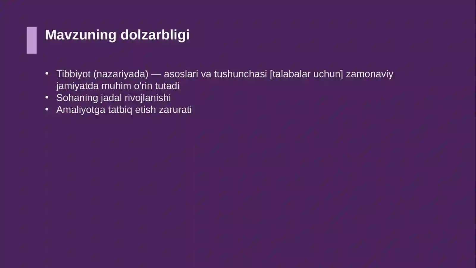 Tibbiyot (nazariyada) — asoslari va tushunchasi [talabalar uchun] 4