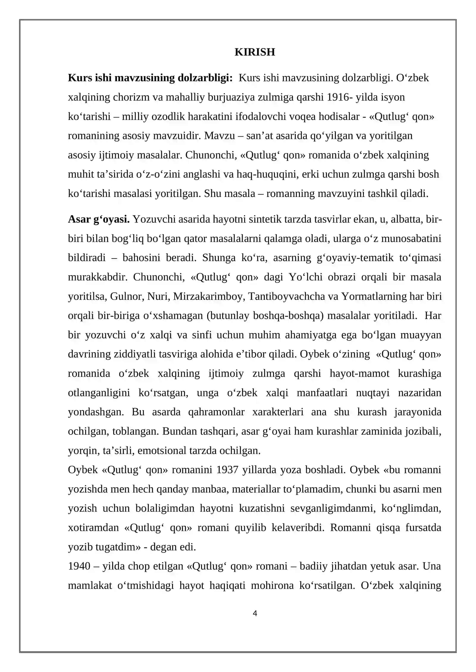 Qutlug' qon romanida milliy ozodlik motivlarining badiiy talqini 4
