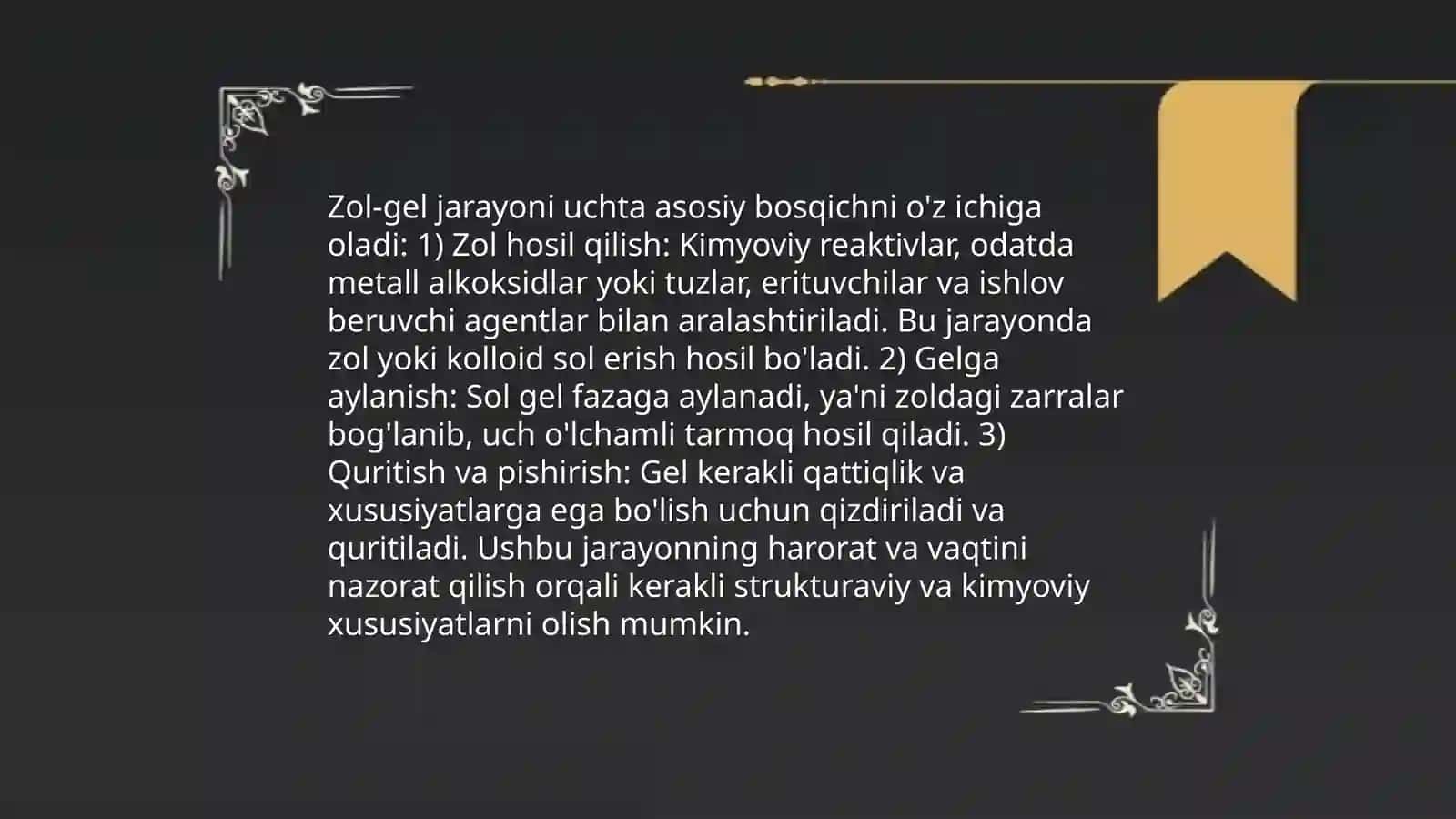Zol-gel texnologiyasi 4