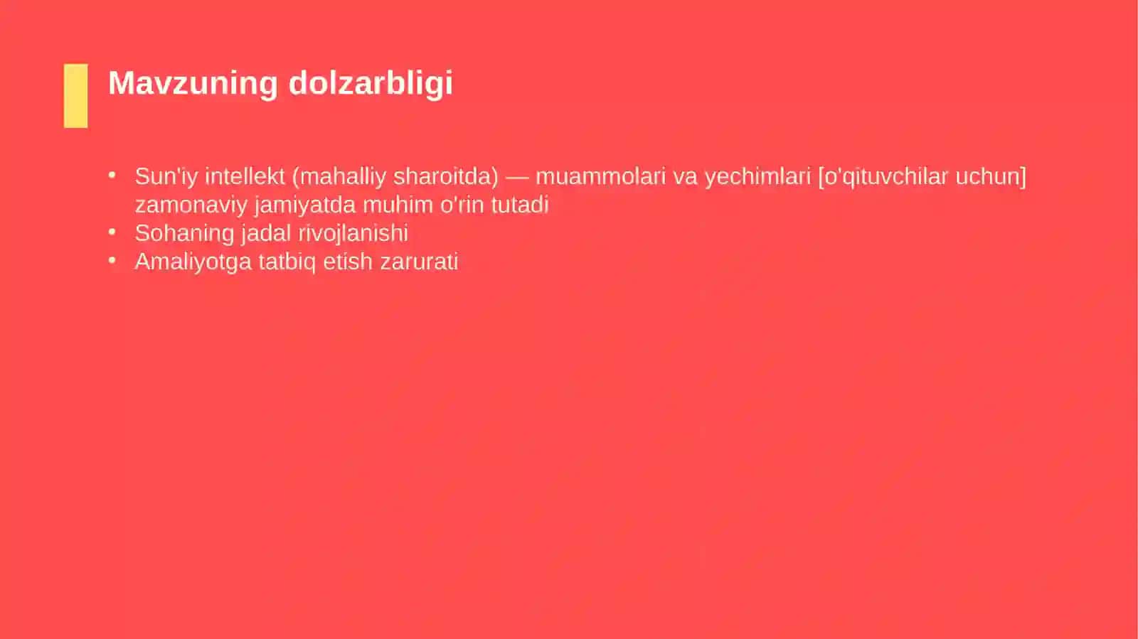 Sun'iy intellekt (mahalliy sharoitda) — muammolari va yechimlari [o'qituvchilar uchun] 4
