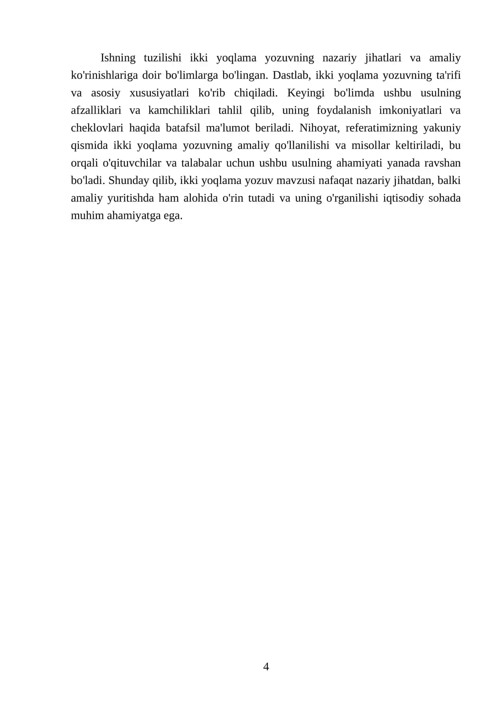 Ikki yoqlama yozuv haqida tushuncha 4
