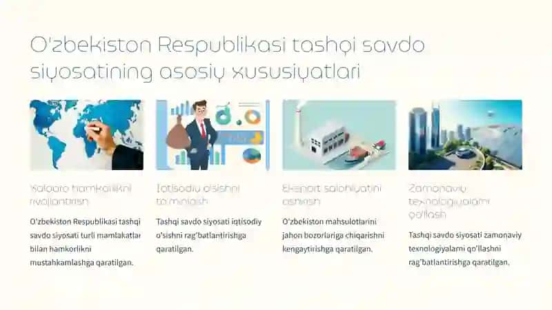 O’ZBESITON RESPUBLIKASI TASHQI SAVDO SIYOSATI 4