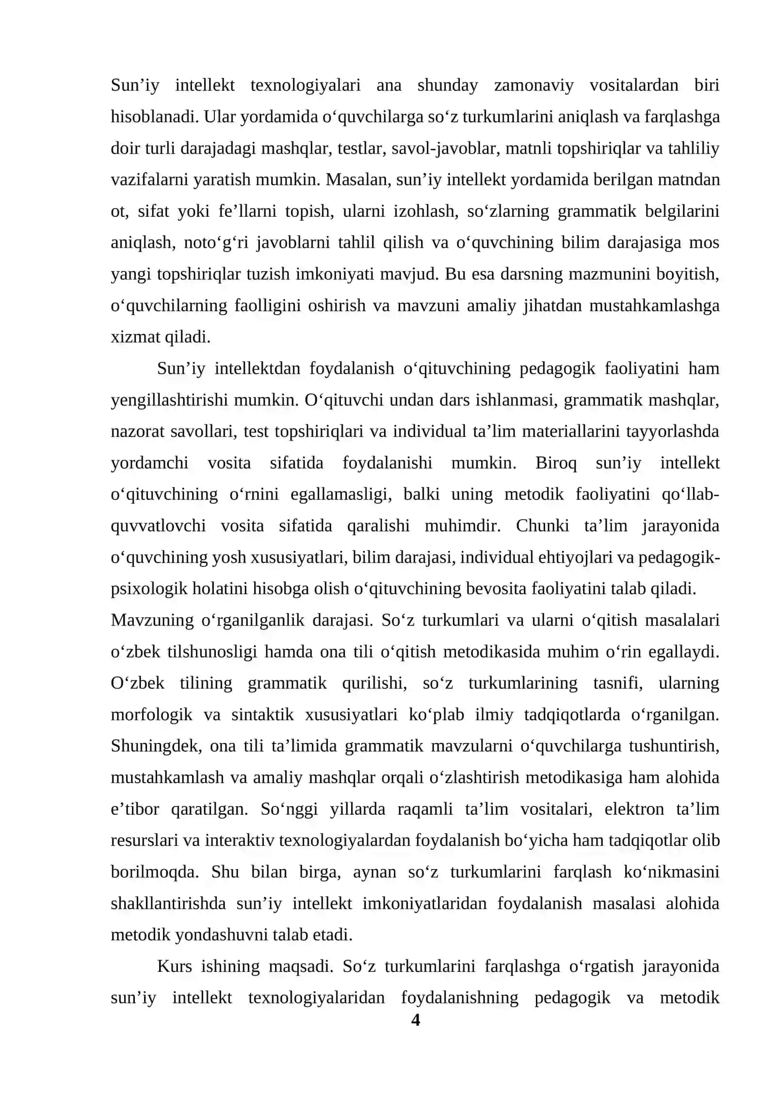 So‘z turkumlarini farqlashga o‘rgatishda sun’iy intellektdan foydalanish 4
