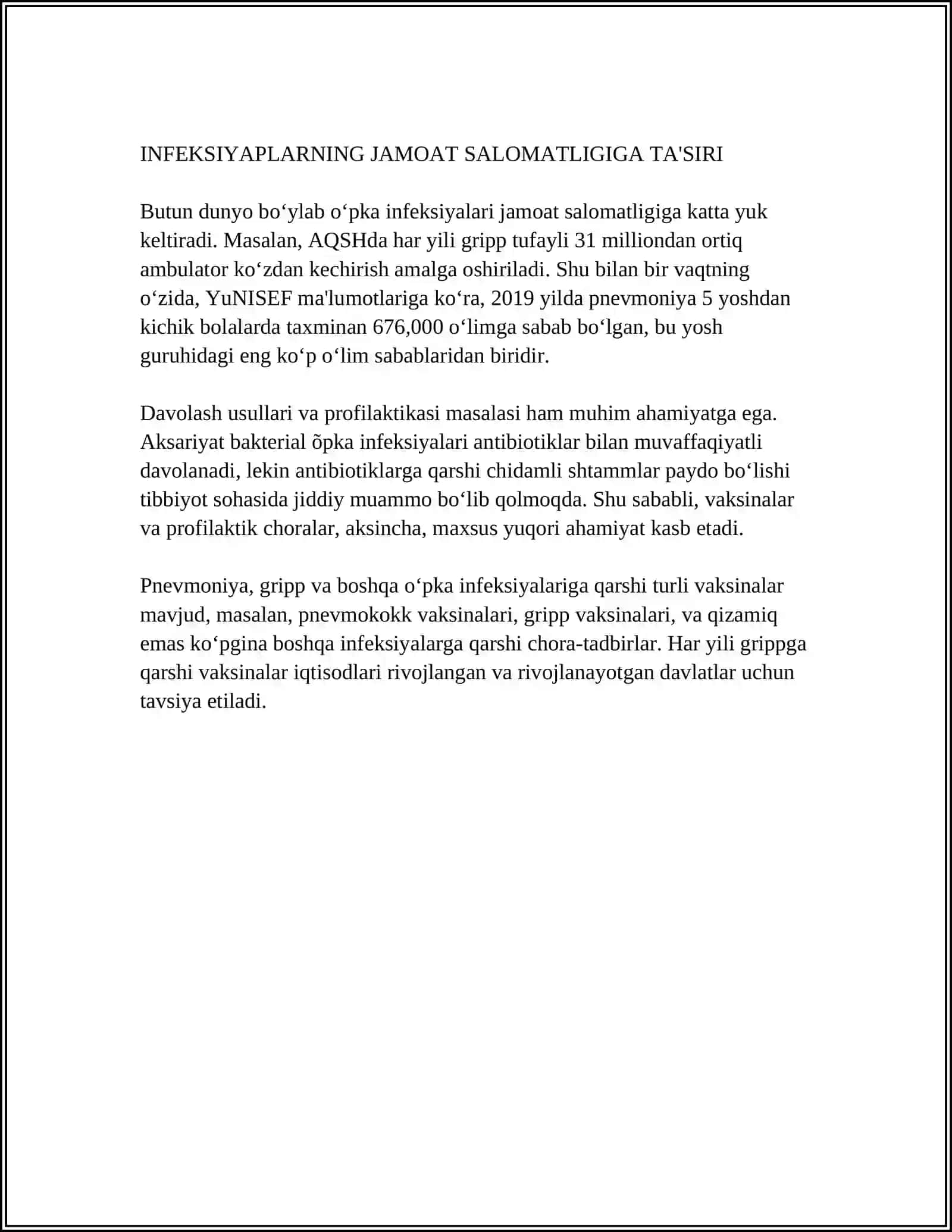 Oʻpka infeksiyalari 4