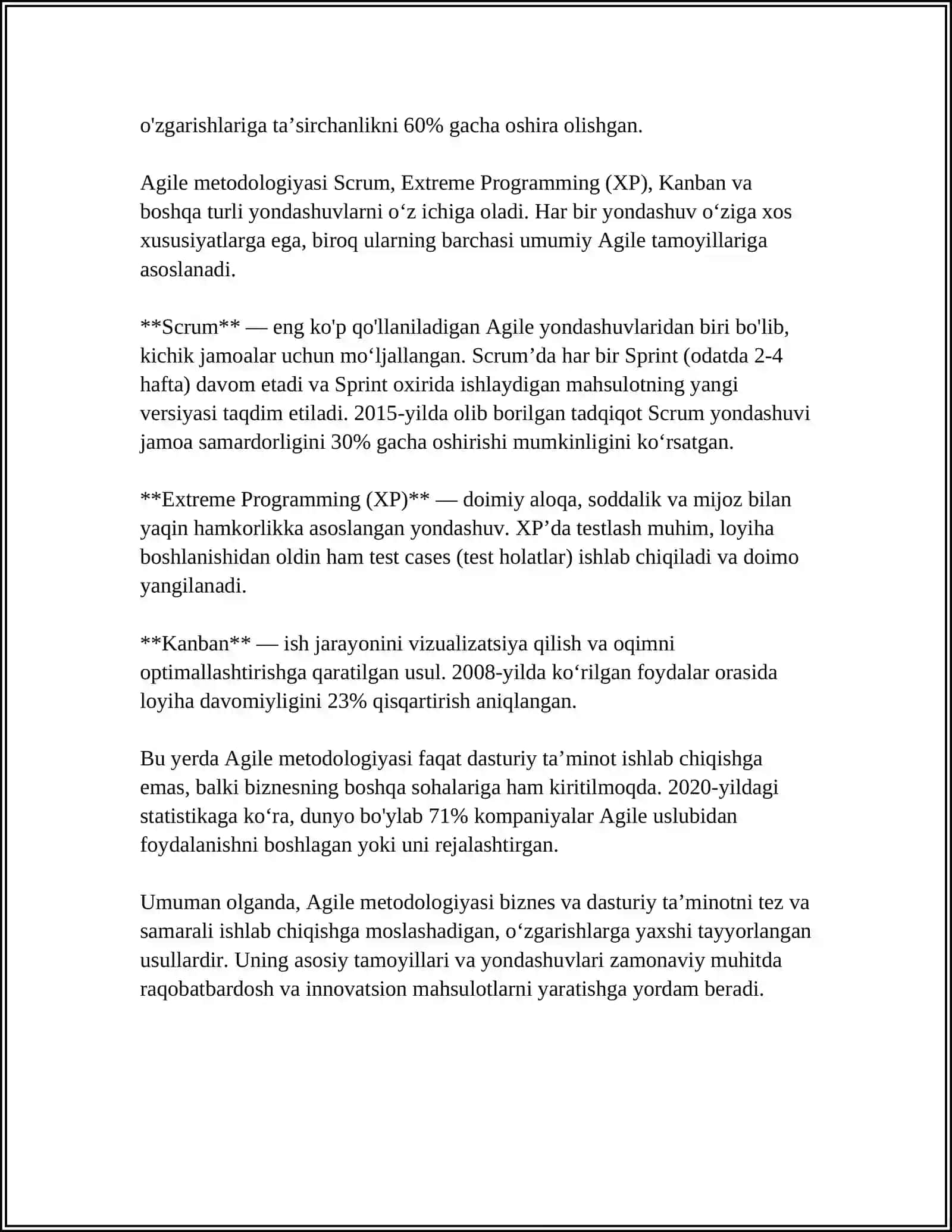 Agile metodologiyasi asoslari 4