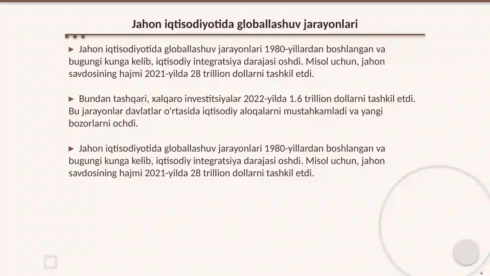 Globallashuvning Mazmuni va Rivojlanish Bosqichlari 4